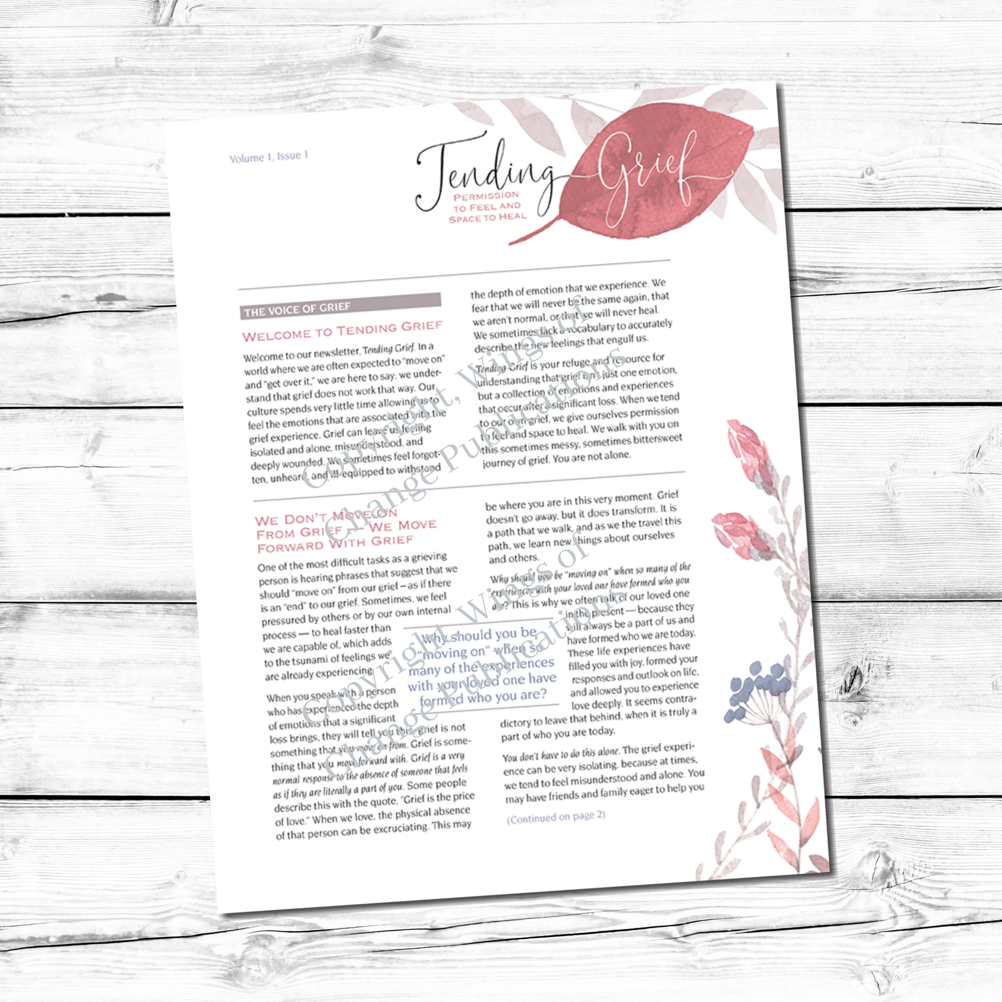 tending grief newsletter